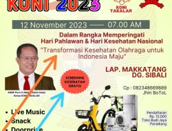 Rayakan Hari Kesehatan Nasional dan Hari Pahlawan, KONI Takalar Gelar Event Fun Bike 2023