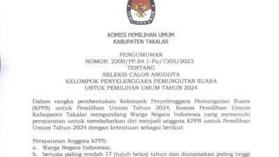 KPU Takalar Buka Pendaftaran KPPS, Ini Persyaratannya