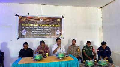 Pelantikan KPPS Desa Galesong Kota, Kades Tekankan Netralitas