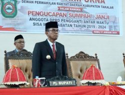 Pj. Bupati Takalar hadiri Pelantikan PAW Anggota DPRD Sisa Masa Jabatan 2019-2024