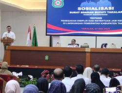 Sekda Takalar Buka Sosialisasi Penegakan Disiplin Masuk Kerja dan Ketentuan Jam Kerja Aparatur Sipil Negara di Lingkup Pemerintah Kab. Takalar